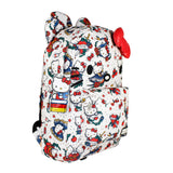 Hello Kitty with Ribbon Girls 18" Large School Backpack Bag