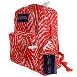 Jansport Coral Wild at Heart Backpack 16" Zebra Print Superbreak
