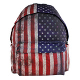 Rustic Vintage Look American Flag Girls Boys 14" Medium Backpack