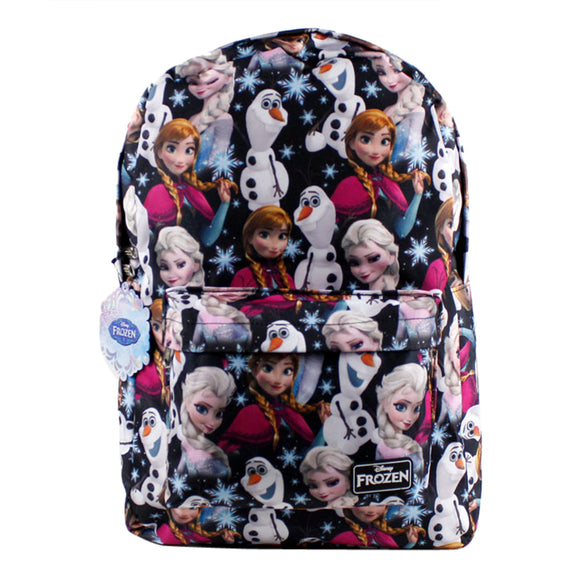 Disney Frozen Elsa Anna Olaf Multi Print Large Backpack for Kids Teens Adults