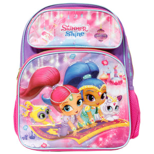 Nickelodeon, Shimmer and Shine, 16" Backpack, Children Backpack, Character, Book Bag, School, Book, Diaper Bag, Kid, Child, Gift, Back to School, Large, Girls, Purple