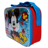 Disney Mickey Mouse Red and Shiny Blue Happy Insulated Lunch Box Bag