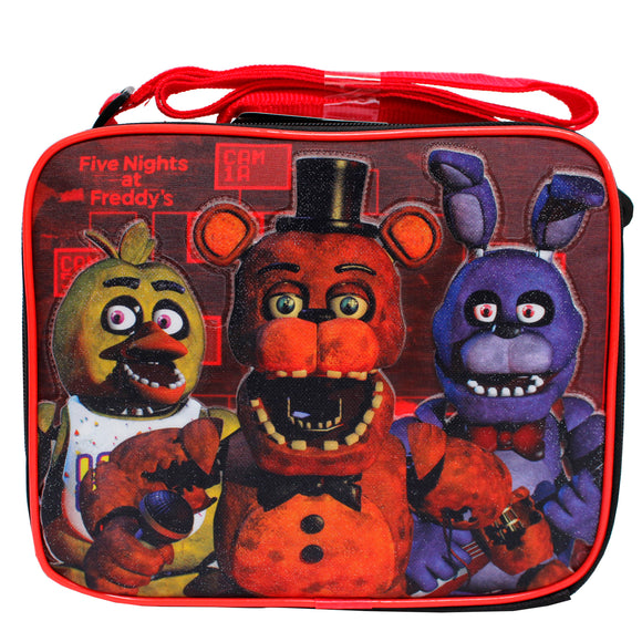 Five Nights at Freddy's Black & Red Kid's Insulated School Lunch Bag