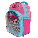 LOL Surprise! 'Check Meowt' Mini Toddler Pink & Blue Shiny Girls' School Backpack- Baby Cat, Super B.B. & Merbaby