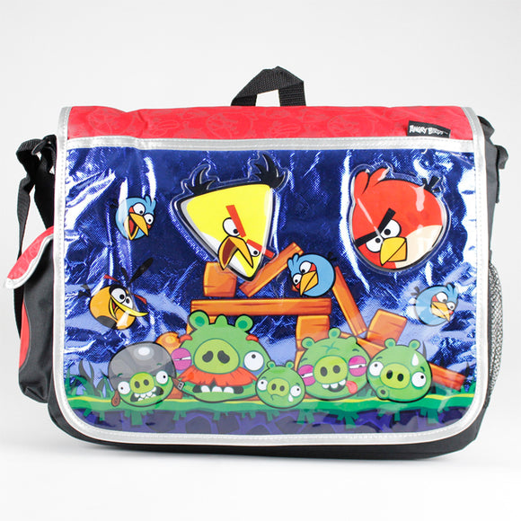 Angry Birds Red Top Blue Mettalic Theme Messenger Bag